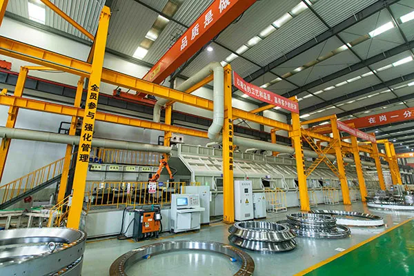 Modern factory production floor